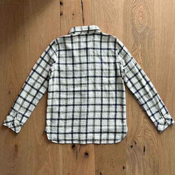 CURRENT ELLIOT Perfect Shirt in Gable Green Woodland Textured Plaid Shirt Size 1 - Picture 4 of 15